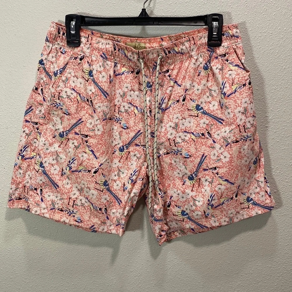 J crew floral‎ bird swim shorts BH007